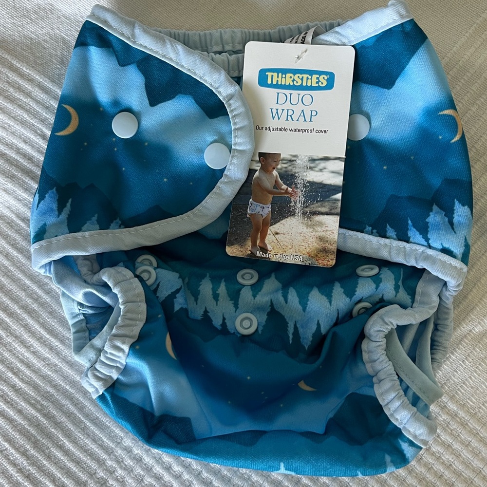 NWT Thirsties Duo Wrap Diaper Cover - Mountain Twilight